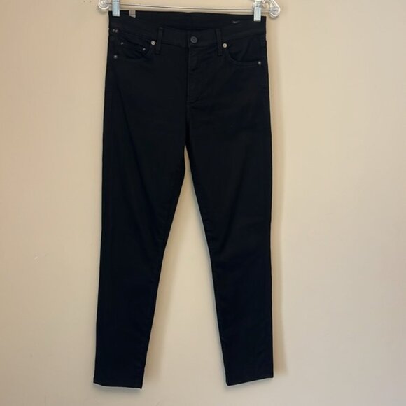Aritzia Citizens Of Humanity Rocket High Rise Skinny Black Denim Jeans size 29 - Picture 3 of 12